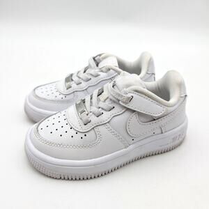 Nike Force 1 Low EasyOn Kids' Sneaker Shoes Lace-Up White Size US8C EU25